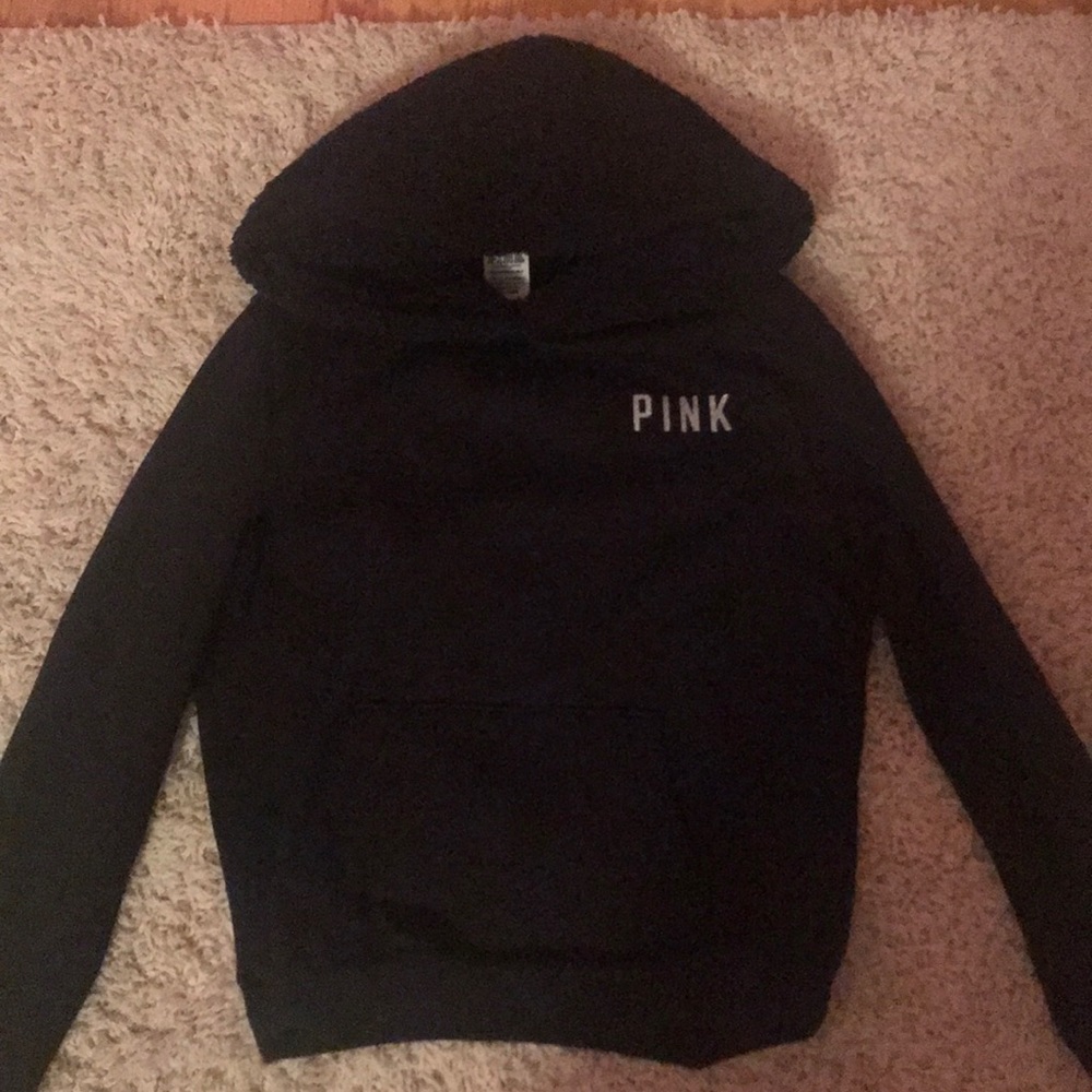 Hoodie with fuzzy hood